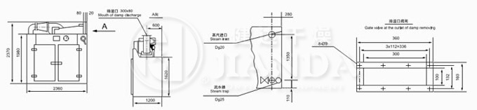 CT-I型烘箱尺寸示意圖